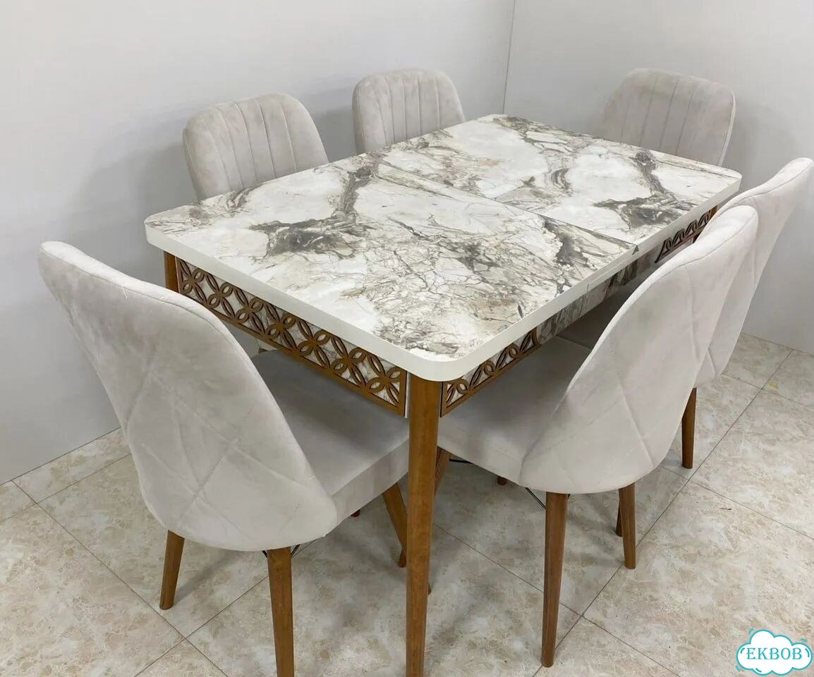 Стол и 6 стульев 130(+35) 80 В наличии фото 1