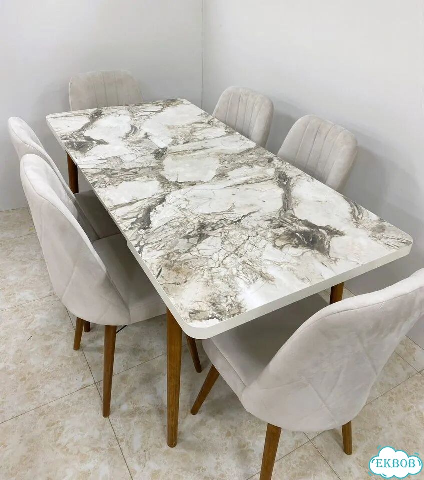 Стол и 6 стульев 130(+35) 80 В наличии фото 4
