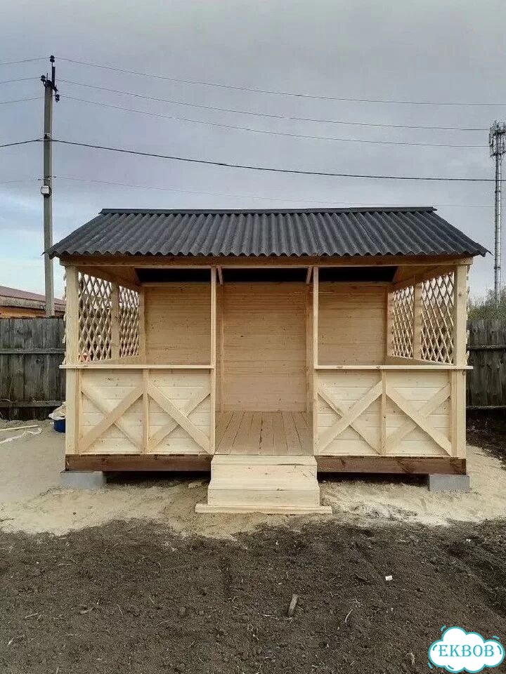 Изготовление беседок из дерева фото 2