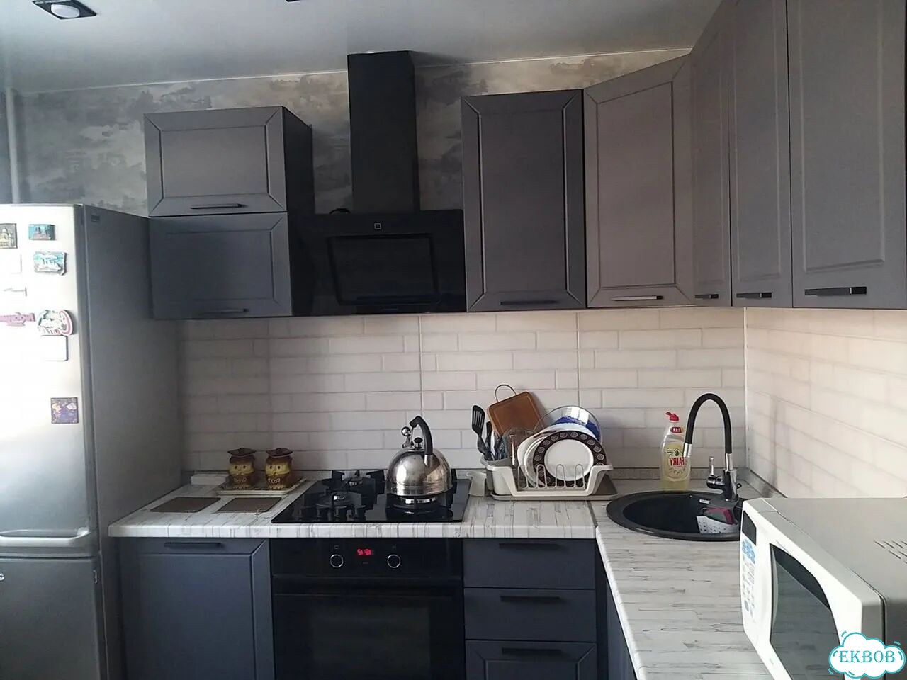 Модульный кухонный гарнитур с фасадами мдф новый фото 5