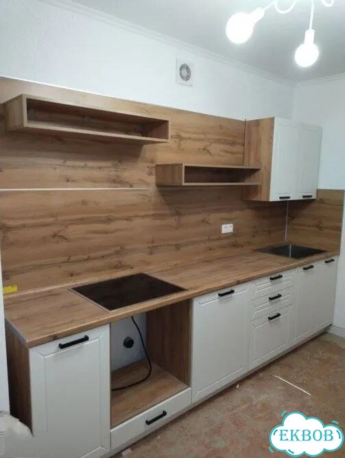 Кухонный гарнитур с гладкими фасадами мдф новый фото 3