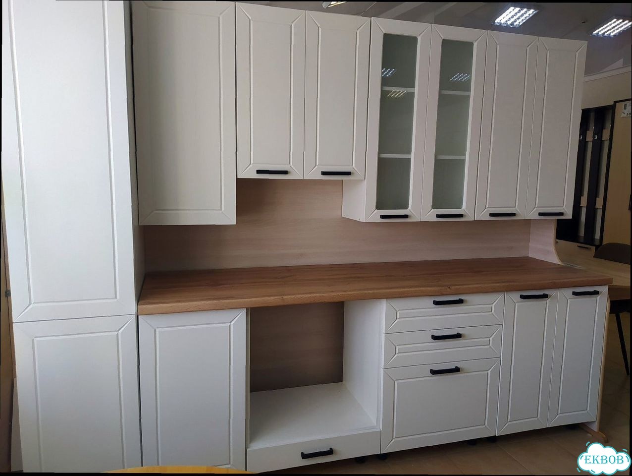Кухонный гарнитур с гладкими фасадами мдф новый фото 4