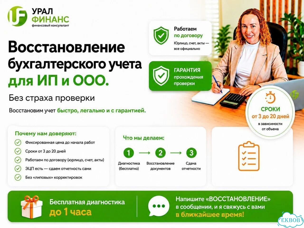 Восстановление бухгалтерского учета для ООО и ИП фото 1
