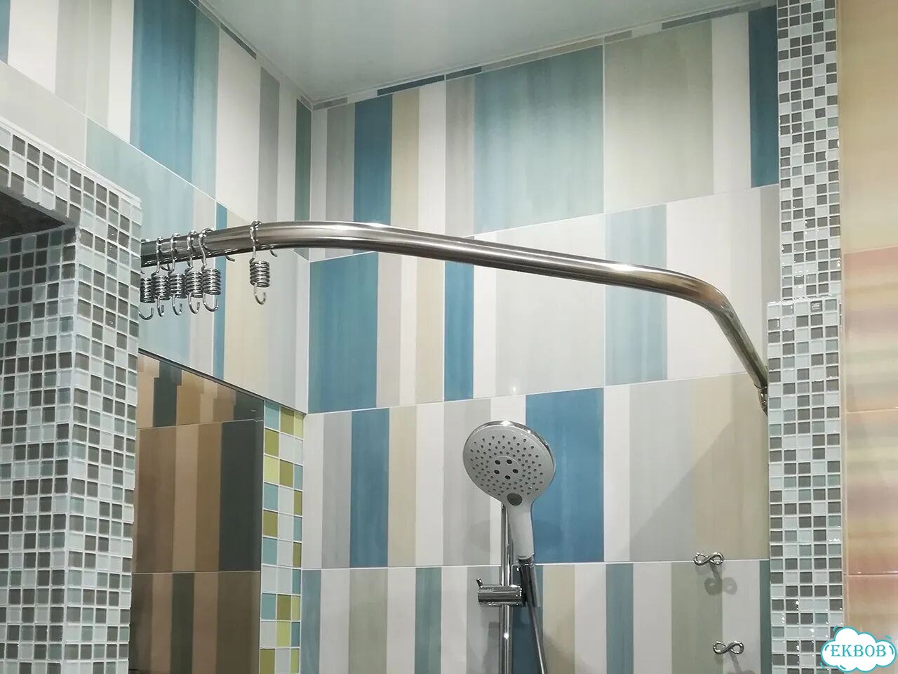 Карниз для ванной Трапеция, для душевого поддона фото 5