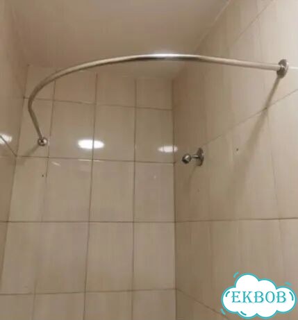 Карниз для ванной дуга, нержавеющая сталь фото 4