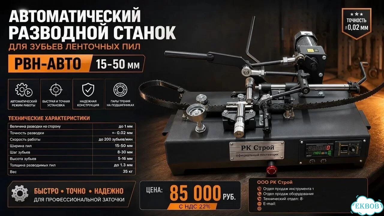 Автоматический разводной станок для ленточных пил фото 1