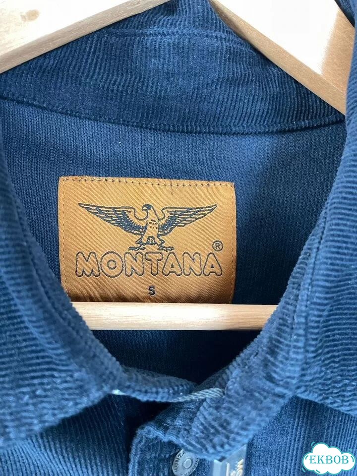 Вельветовая Рубашка montana Синяя фото 8