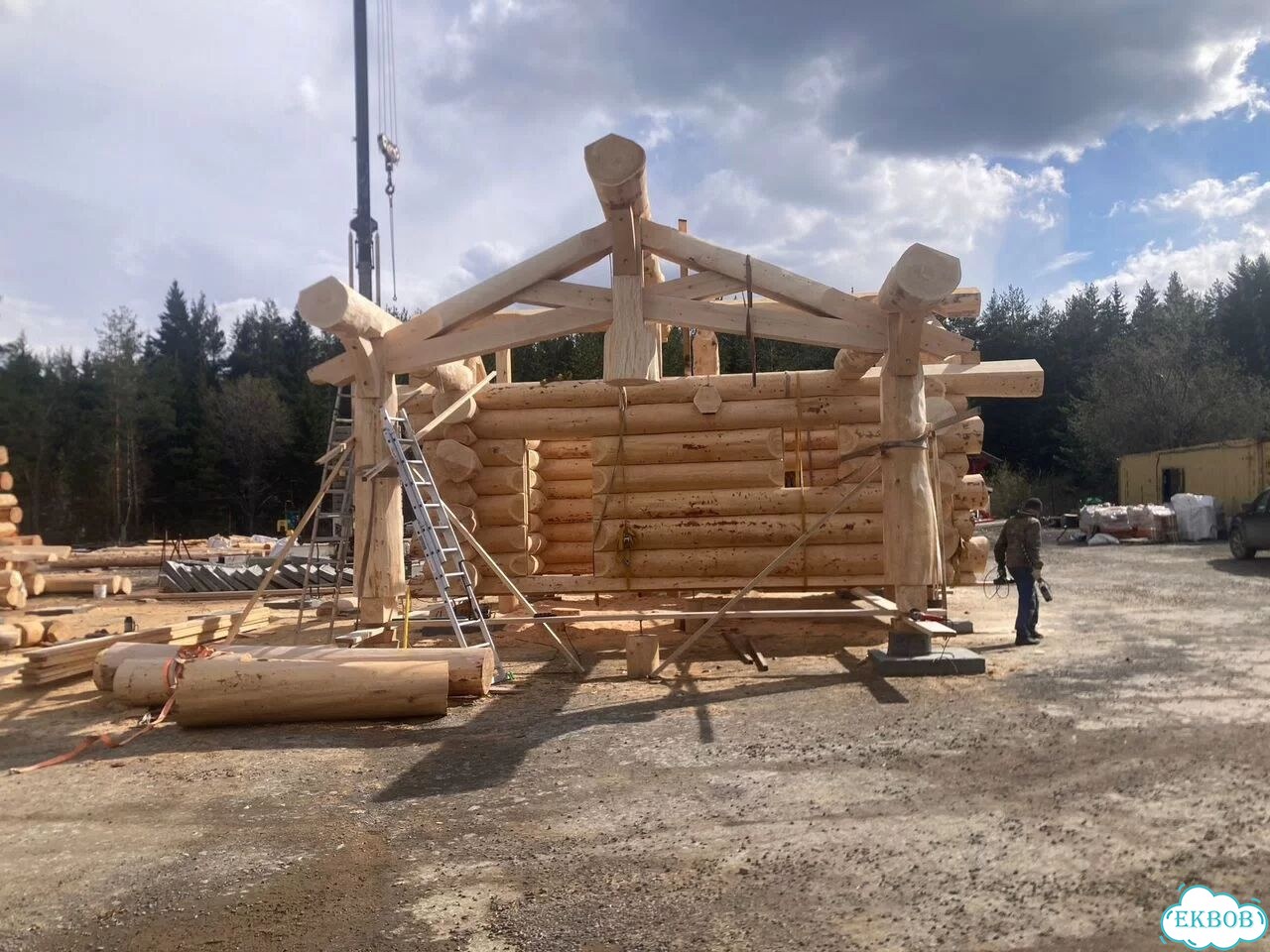Сруб бани из кедра фото 8