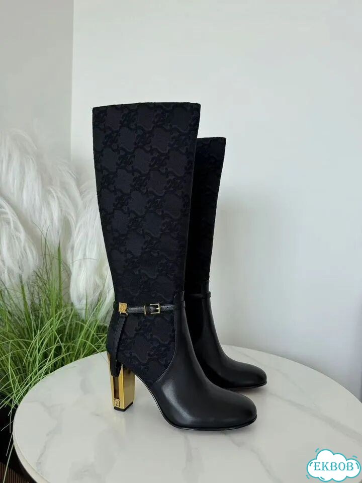 Сапоги Fendi Delfina High Heeled на каблуке фото 5