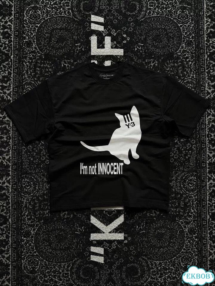Футболка Yohji Yamamoto YY Y-3 Adidas Cat чёрная фото 1