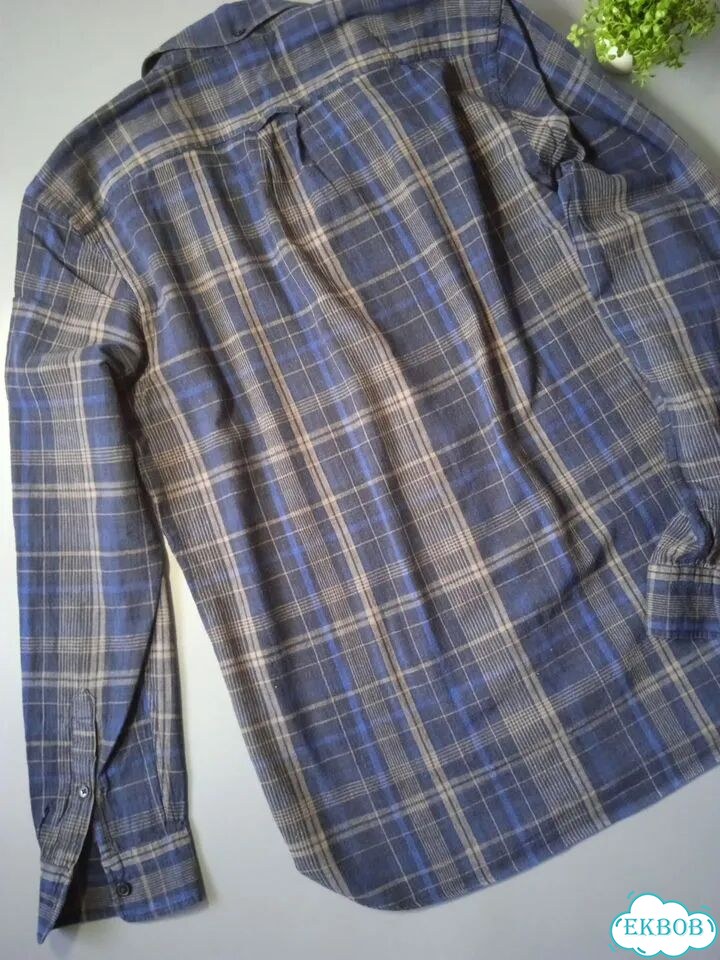 Рубашка мужская в клетку H&M 46 фото 5