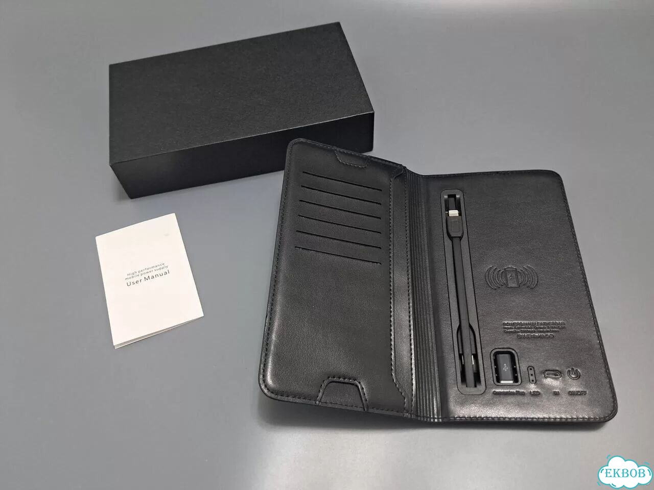 Powerbank&leatherbag кожа в подарочной упаковке фото 2