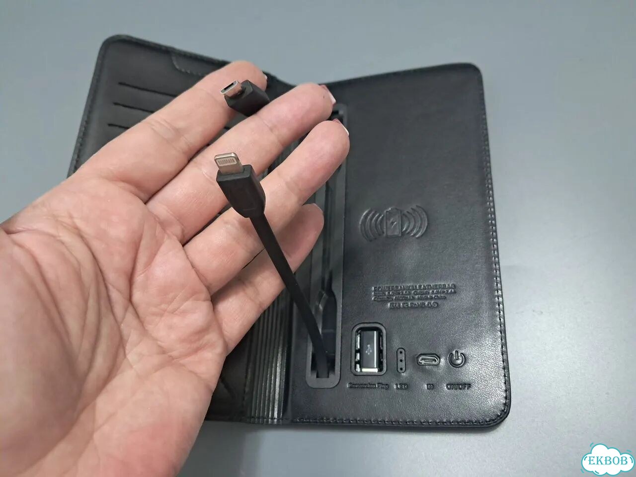 Powerbank&leatherbag кожа в подарочной упаковке фото 7