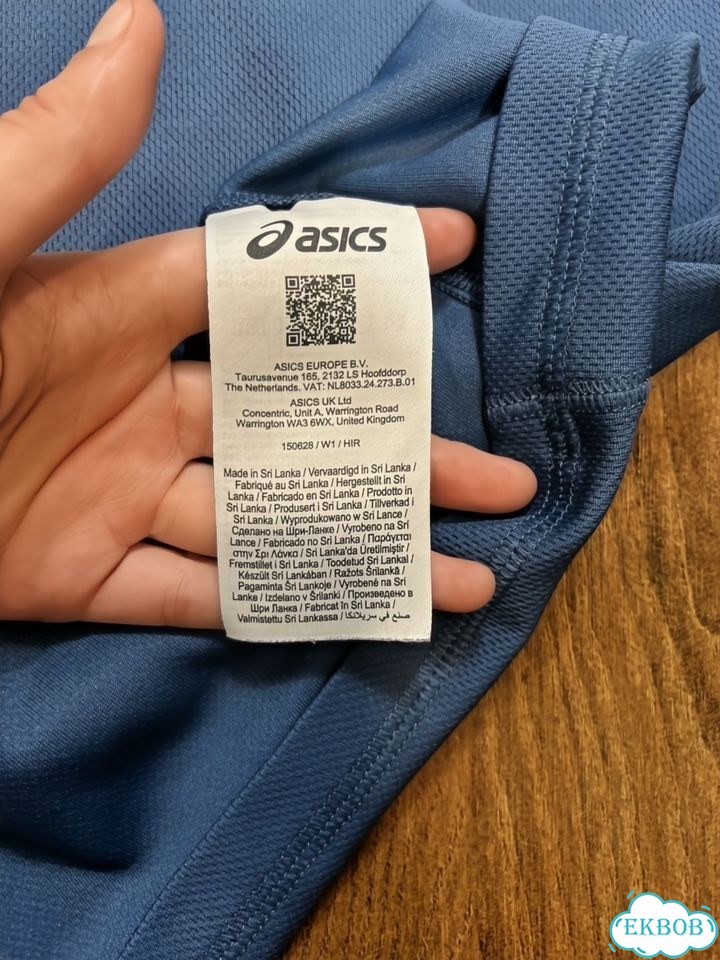 Футболка женская asics s оригинал голубая фото 4