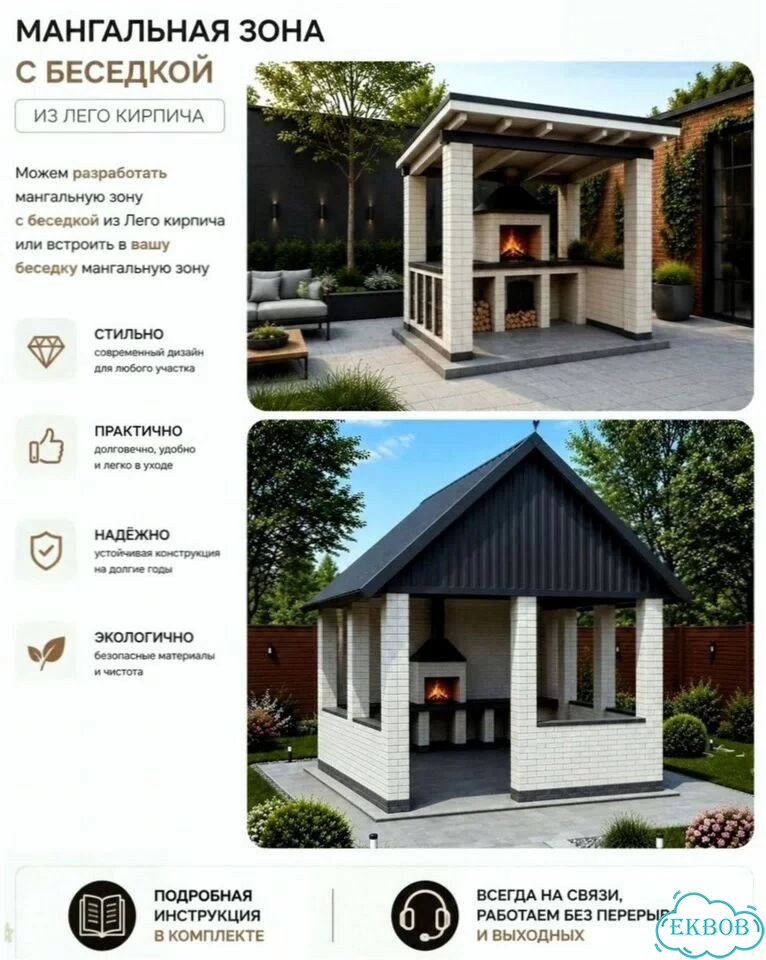 Мангал из Лего кирпича фото 6