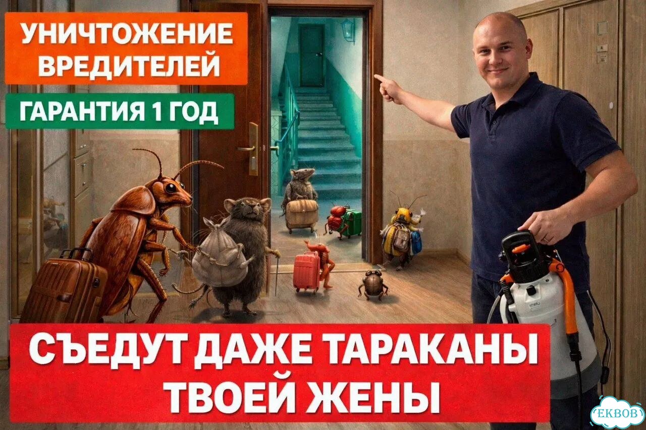 Уничтожение тараканов клопов крыс мышей фото 1