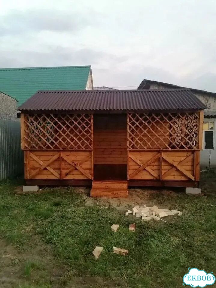 Изготовление беседок из дерева фото 10