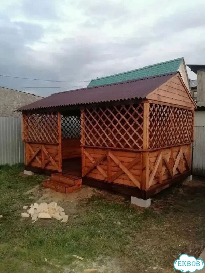 Изготовление беседок из дерева фото 5