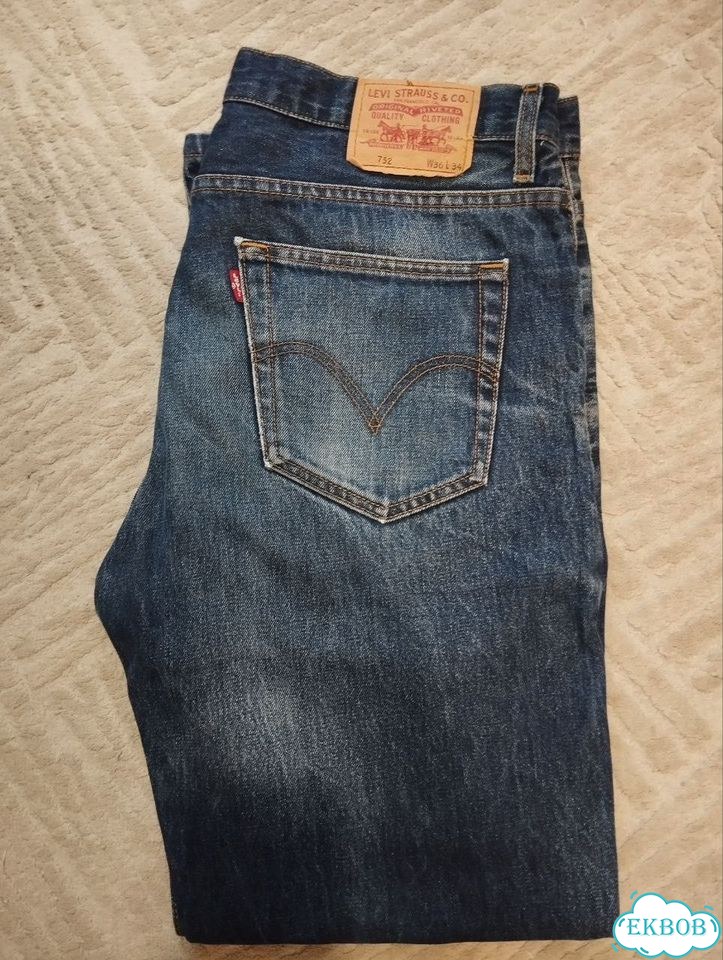 Джинсы Levis 752 мужские фото 2