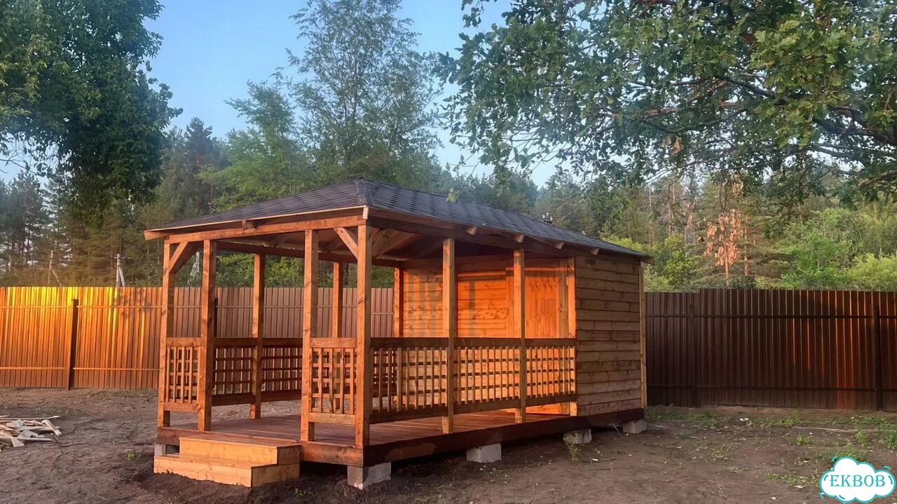 Беседка с хозблоком фото 3