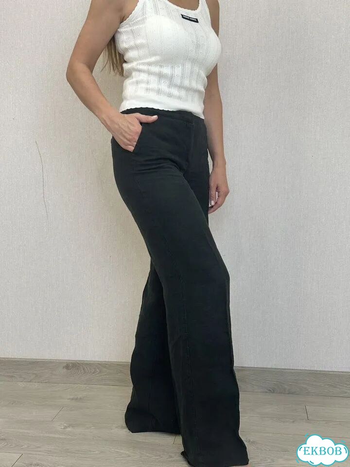 Льняные брюки женские zara s фото 1