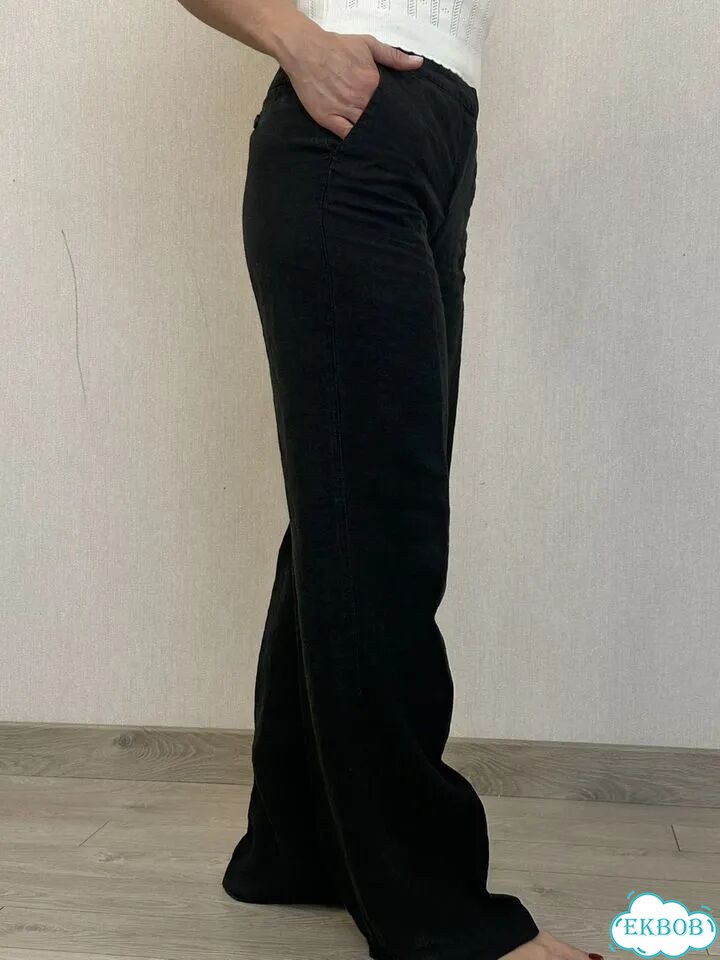 Льняные брюки женские zara s фото 4
