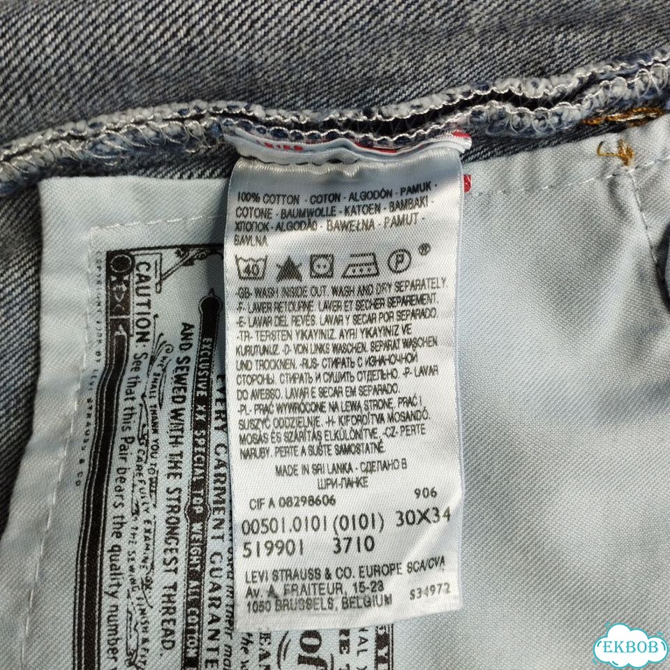 Levis 501 оригинальные джинсы W30 L32 фото 10