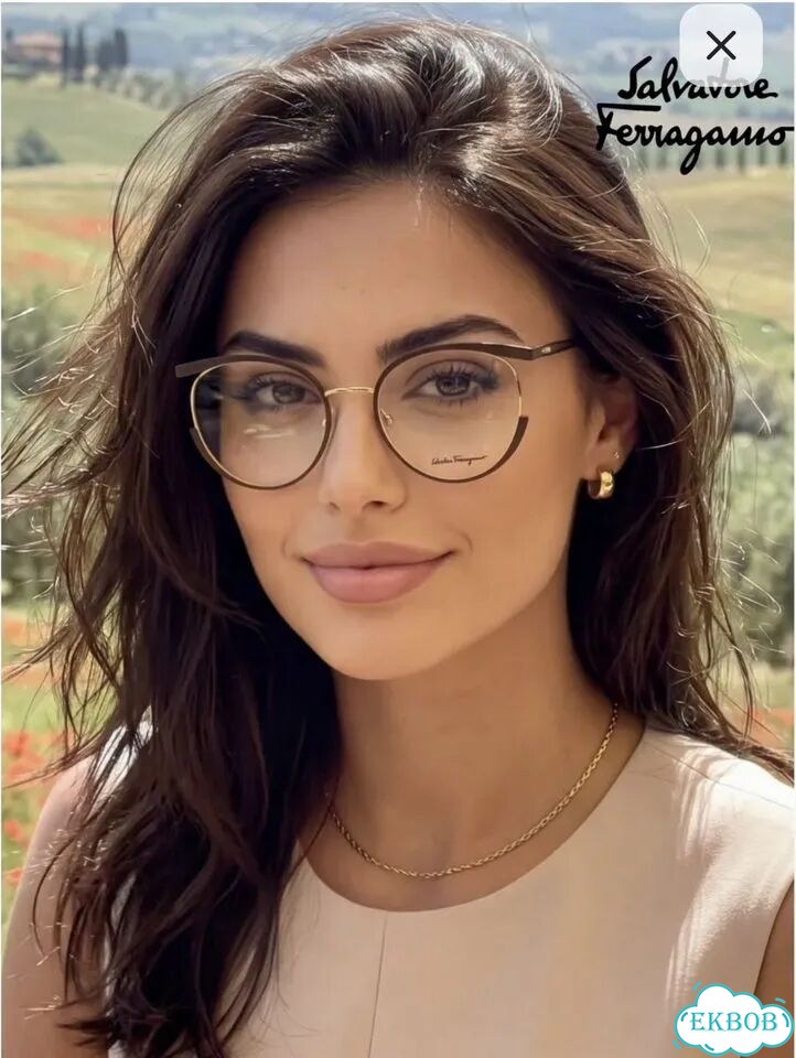 Очки (оправа) круглые Salvatore Ferragamo Brown фото 5