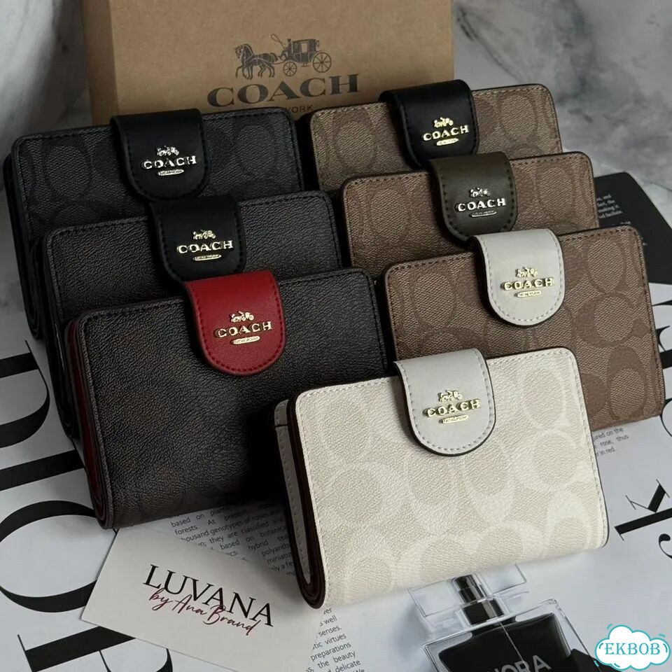 Кошелёк кожаный новый Coach, 7 цветов фото 2
