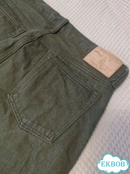 Селвидж джинсы Sauce Zhan (цвет олива) фото 6