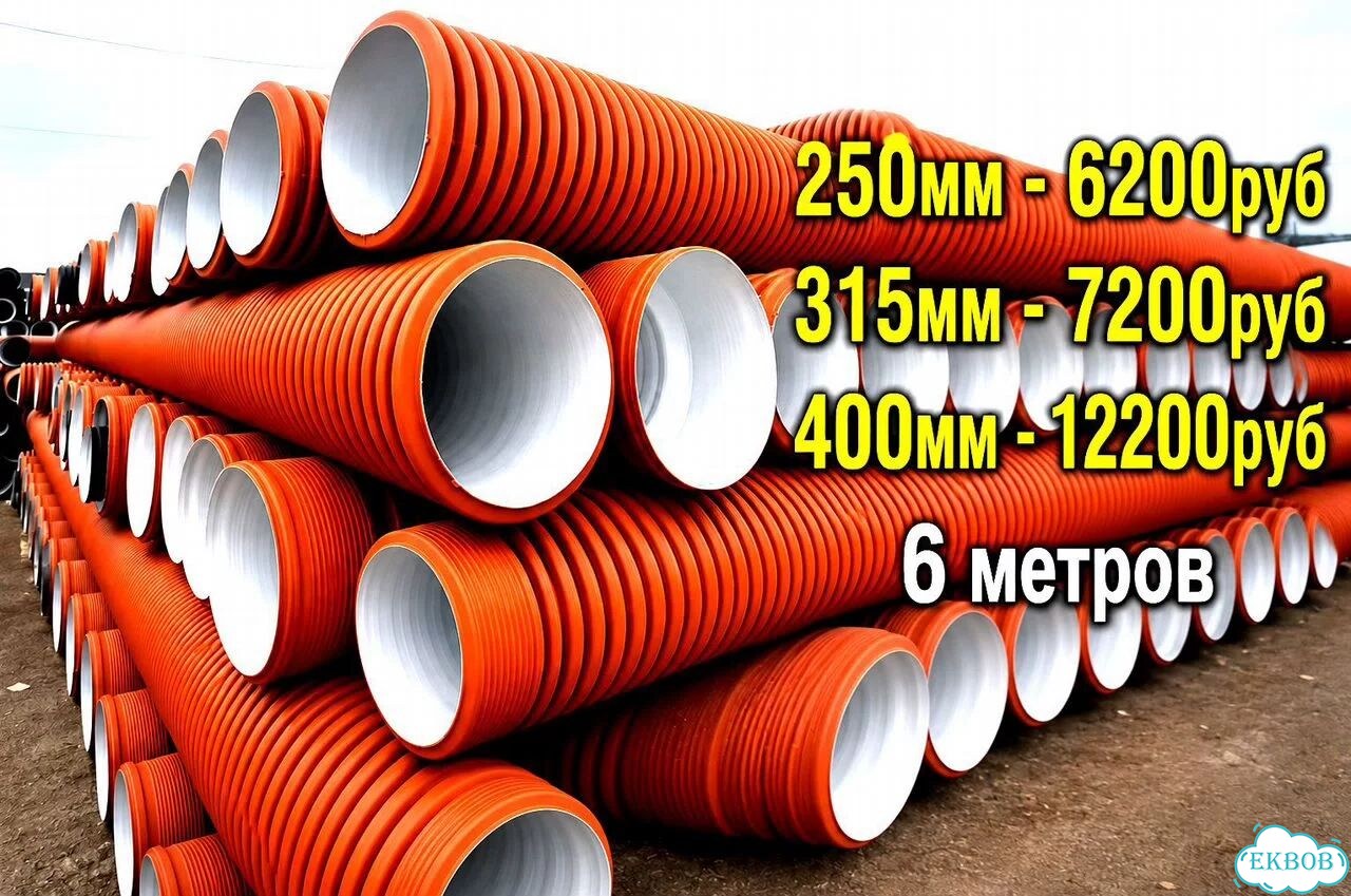 Труба в канаву для заезда на участок 250 мм SN8 фото 1