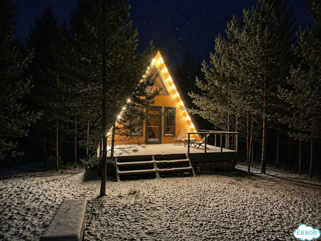 А-фрейм с террасой под ключ от производителя фото 3