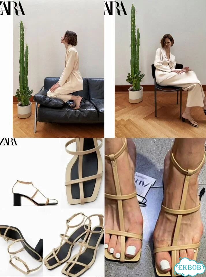 Новые босоножки Zara натуральная кожа фото 2
