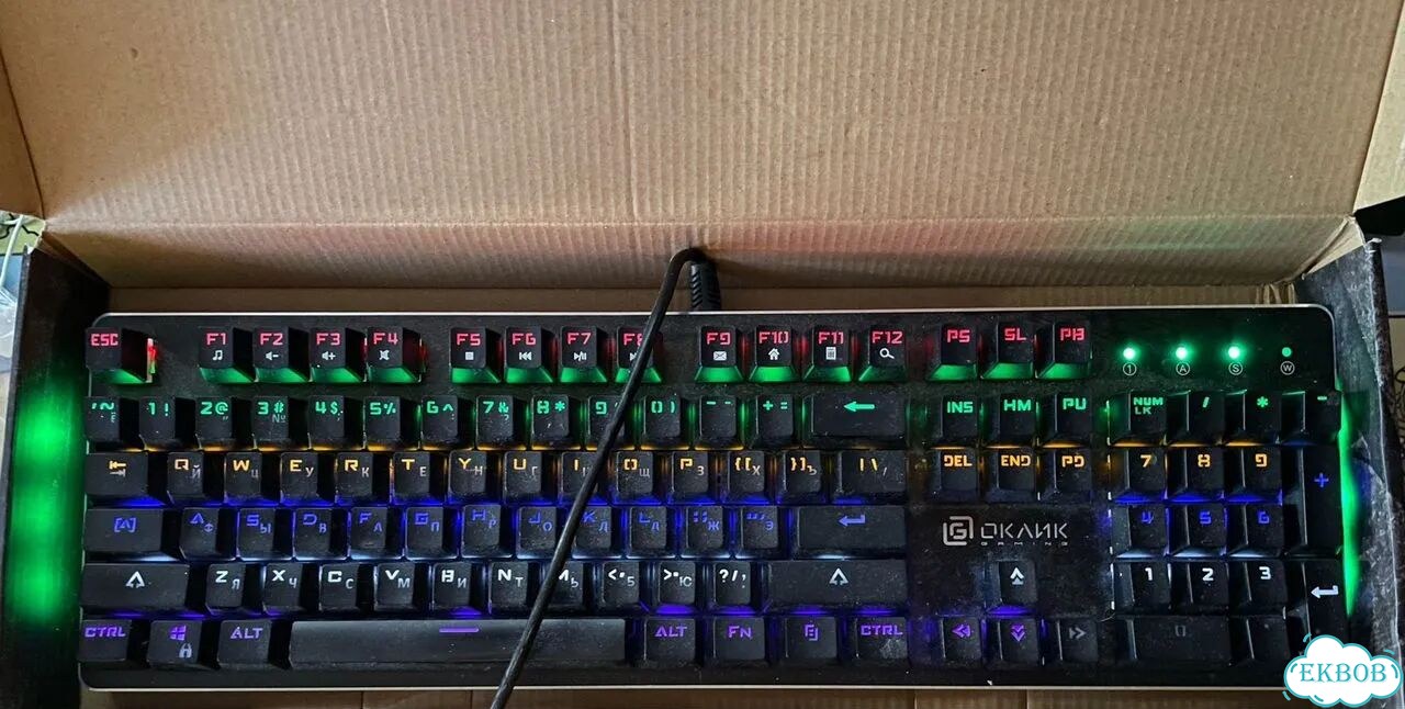 Клавиатура Oklick 990G rage проводная фото 2