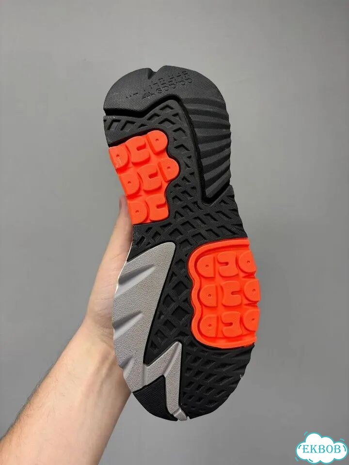 Adidas Nite Jogger Серо-оранжевые (SO) фото 4