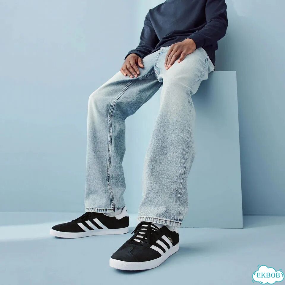 Кроссовки Adidas Gazelle Black / White фото 2