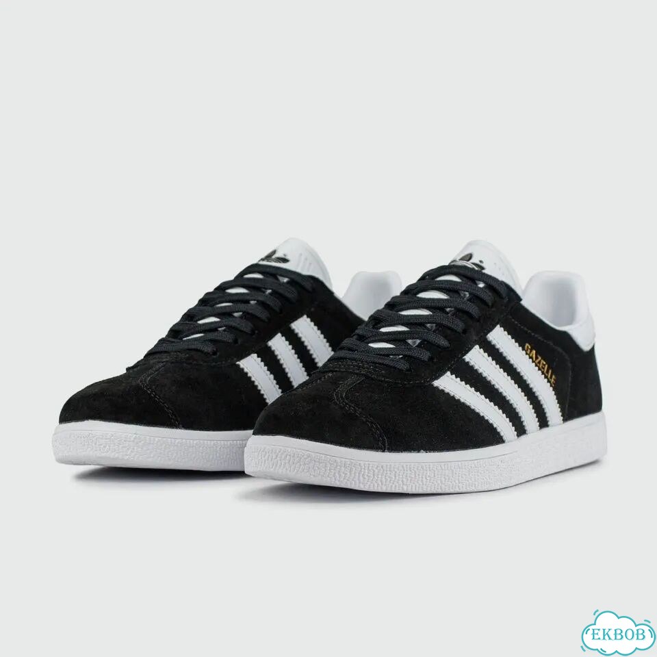 Кроссовки Adidas Gazelle Black / White фото 3