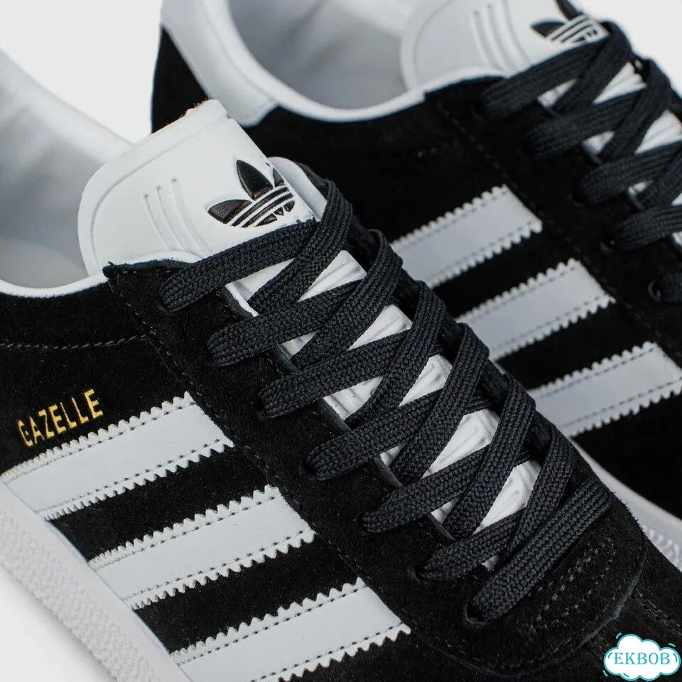 Кроссовки Adidas Gazelle Black / White фото 6