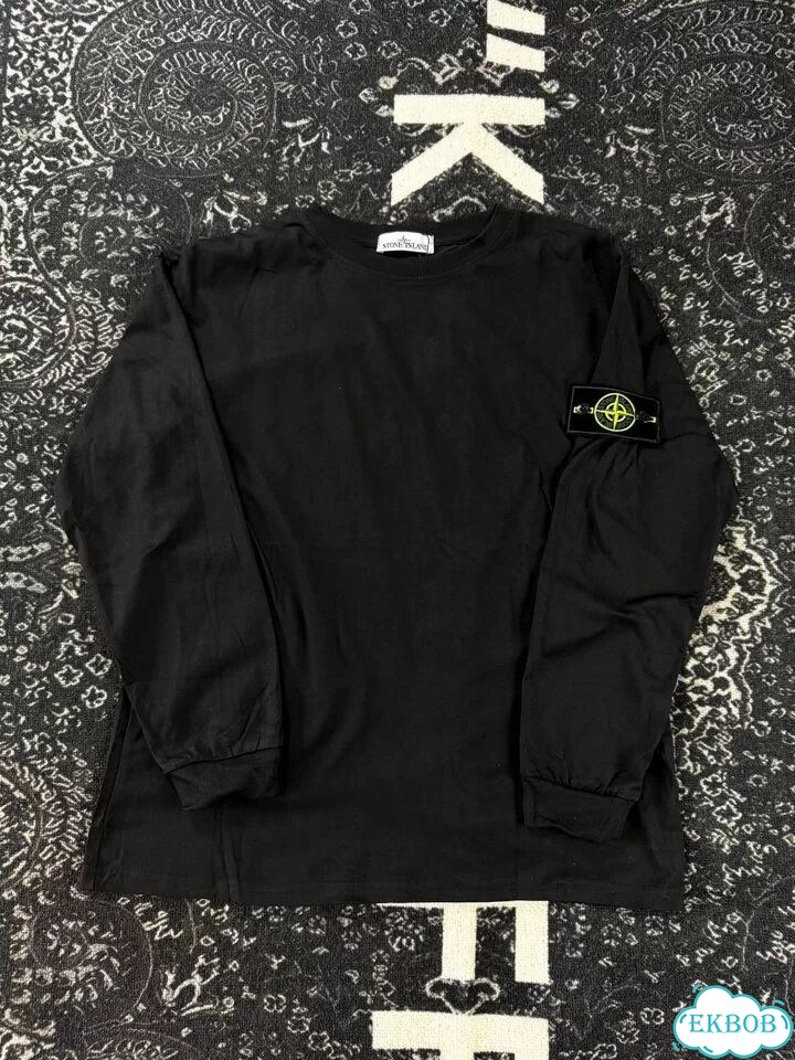 Лонгслив Stone island black фото 1