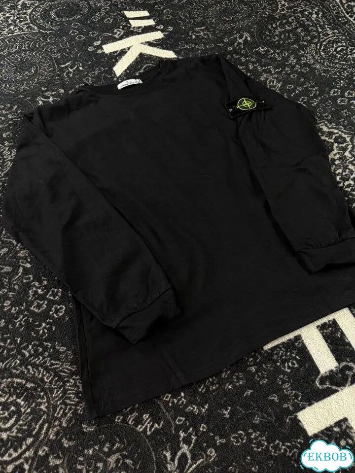 Лонгслив Stone island black фото 7