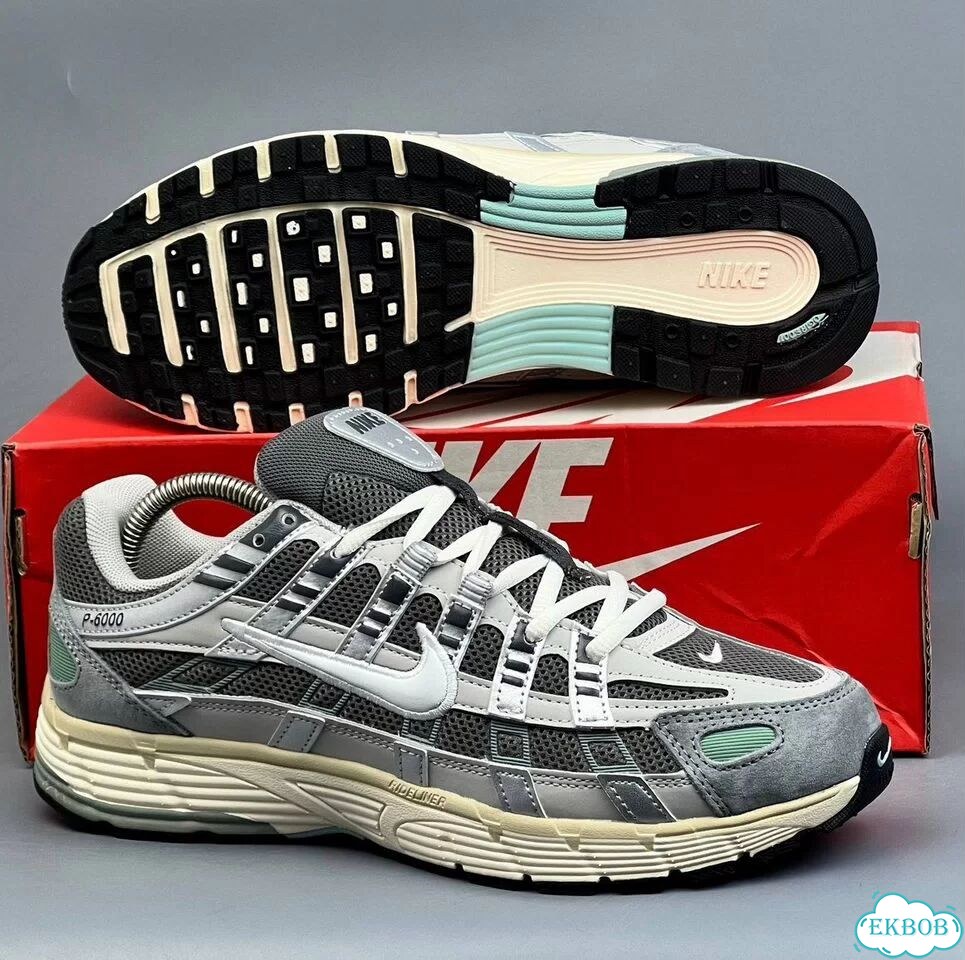 Кроссовки Nike P6000 серые фото 6