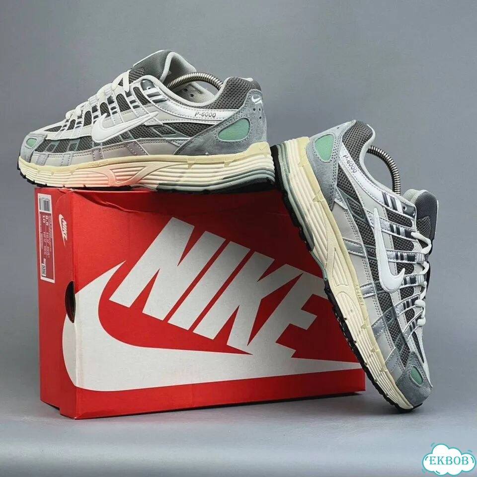 Кроссовки Nike P6000 серые фото 8