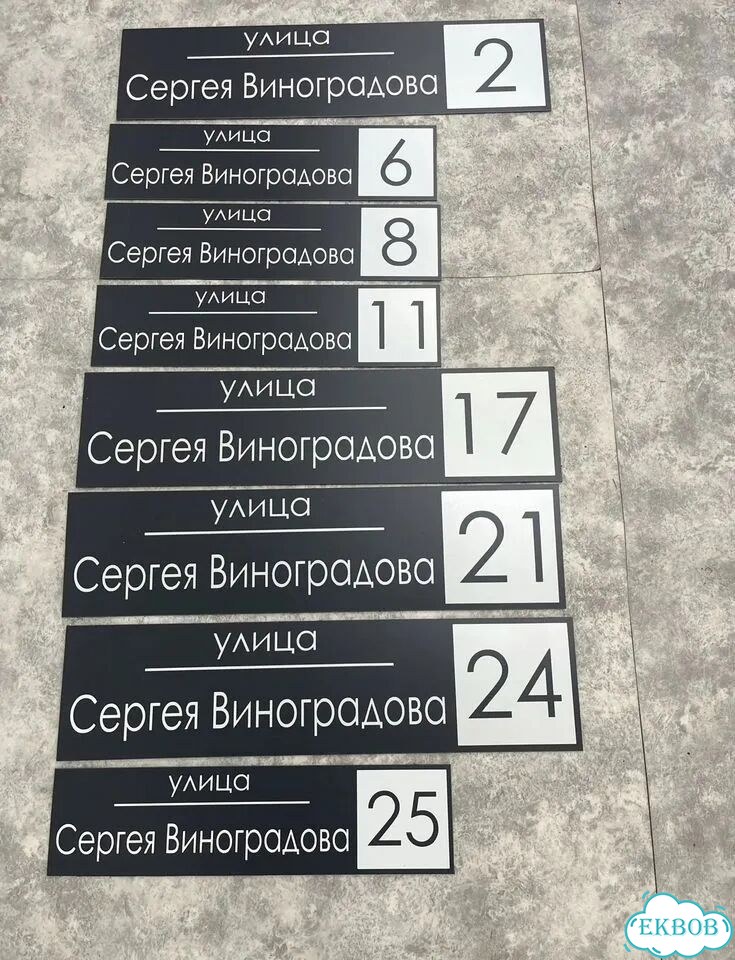 Адресная вывеска от производителя / табличка фото 8