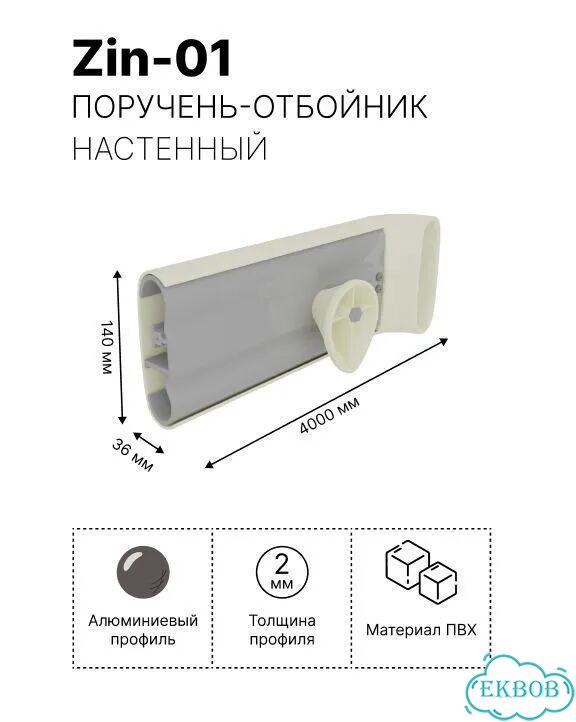 Поручень отбойник, поручень для стен фото 4