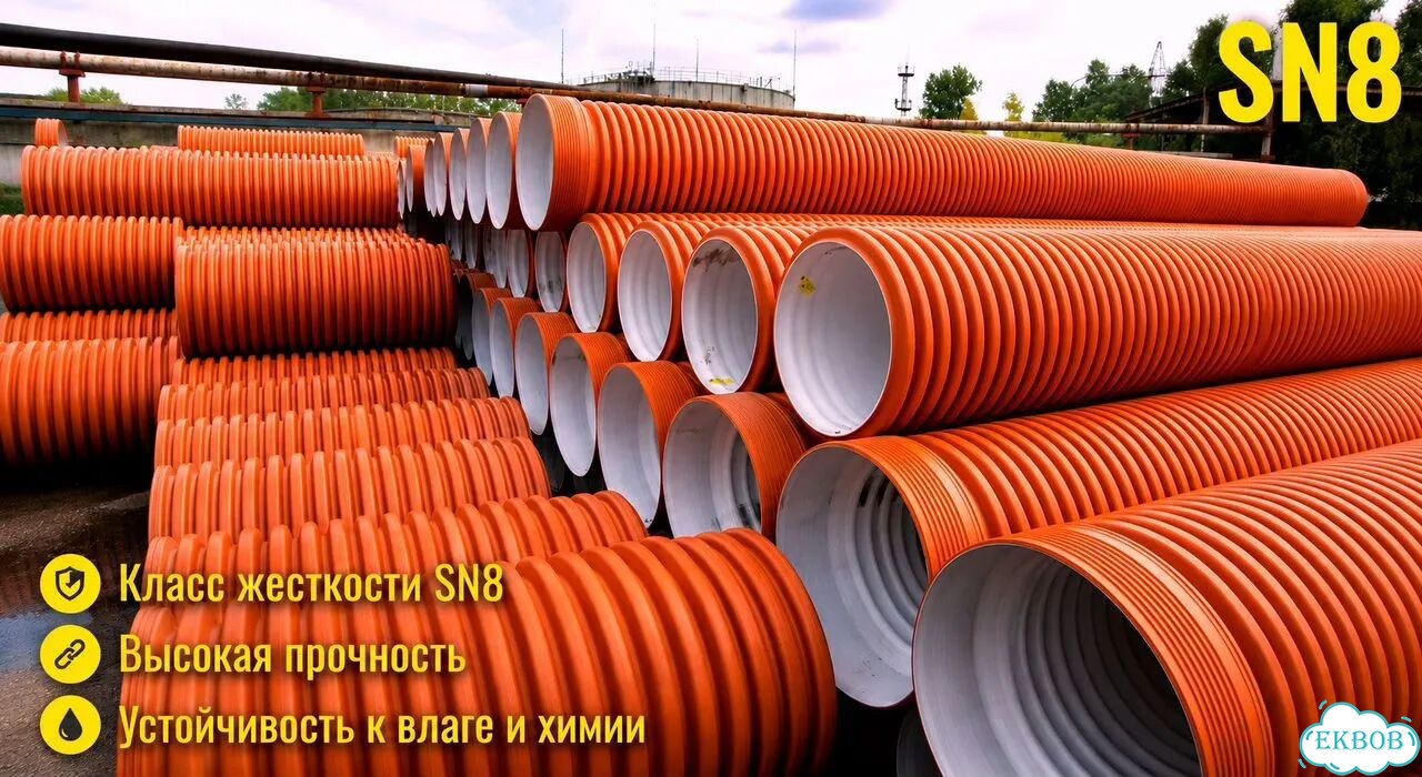 Труба в канаву 250/217 мм SN8 с высокой нагрузкой фото 6