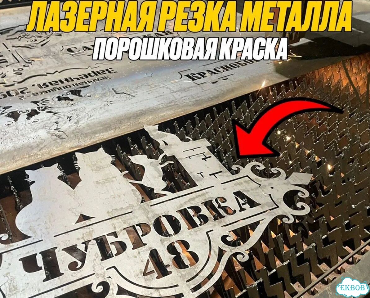 Табличка адресная из металла фото 6