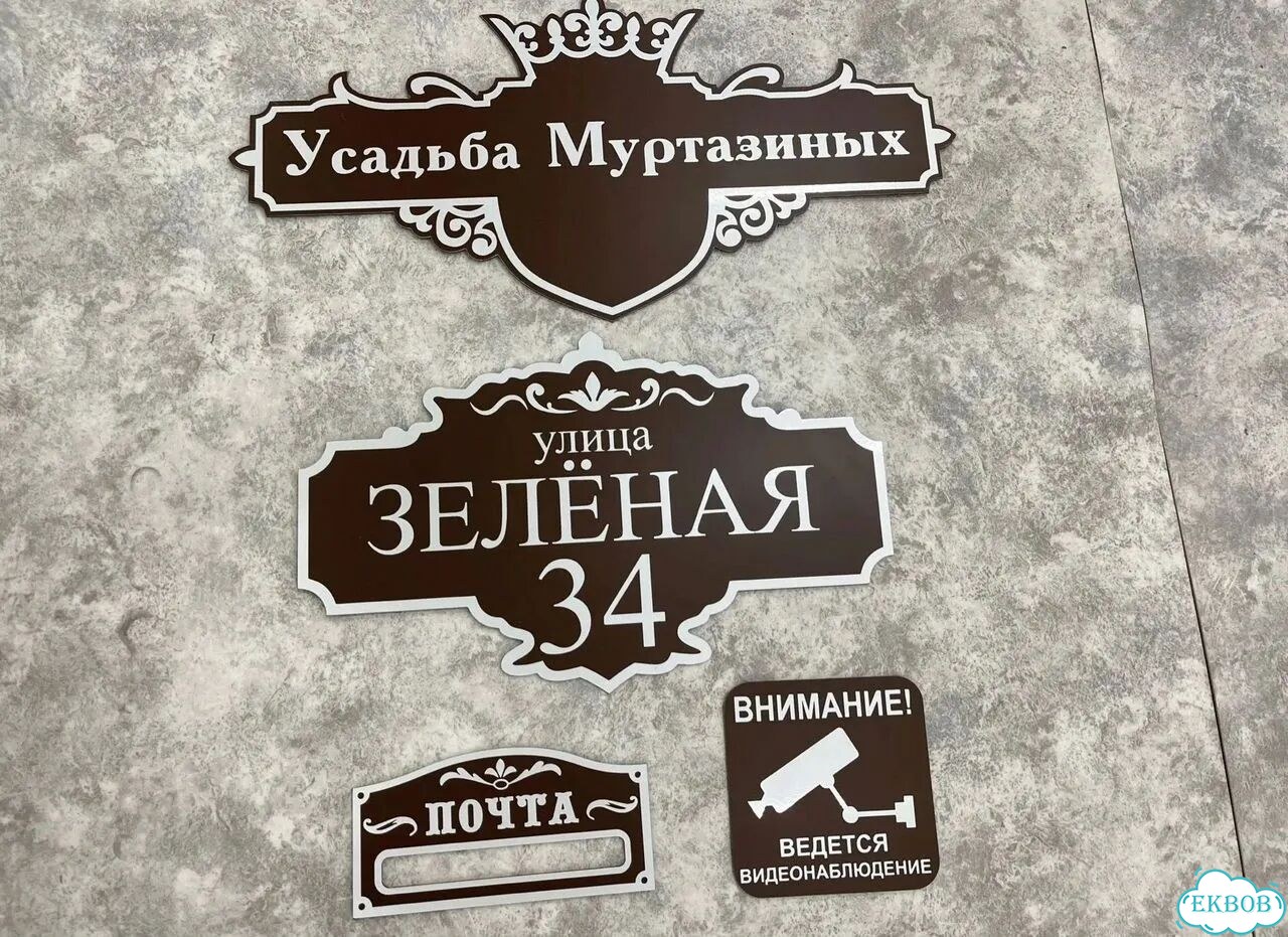 Адресный указатель на забор и дом фото 5