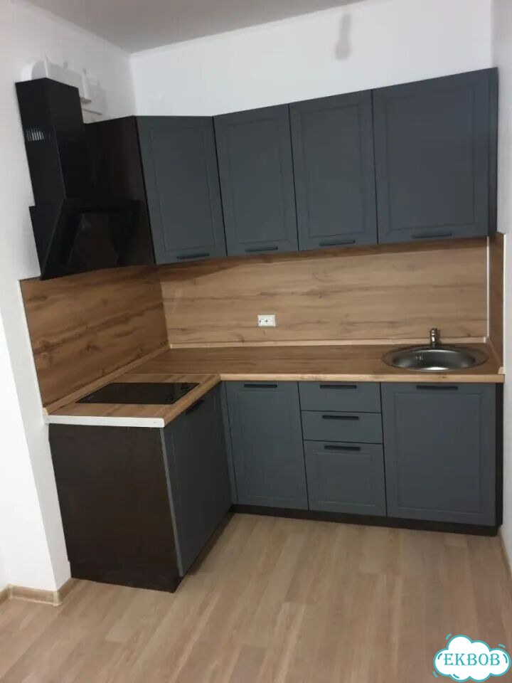 Кухонный гарнитур модульный с матовыми фасадами мдф фото 1