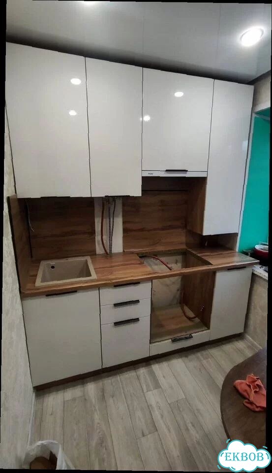 Современная модульная кухня с фасадами мдф новая фото 4