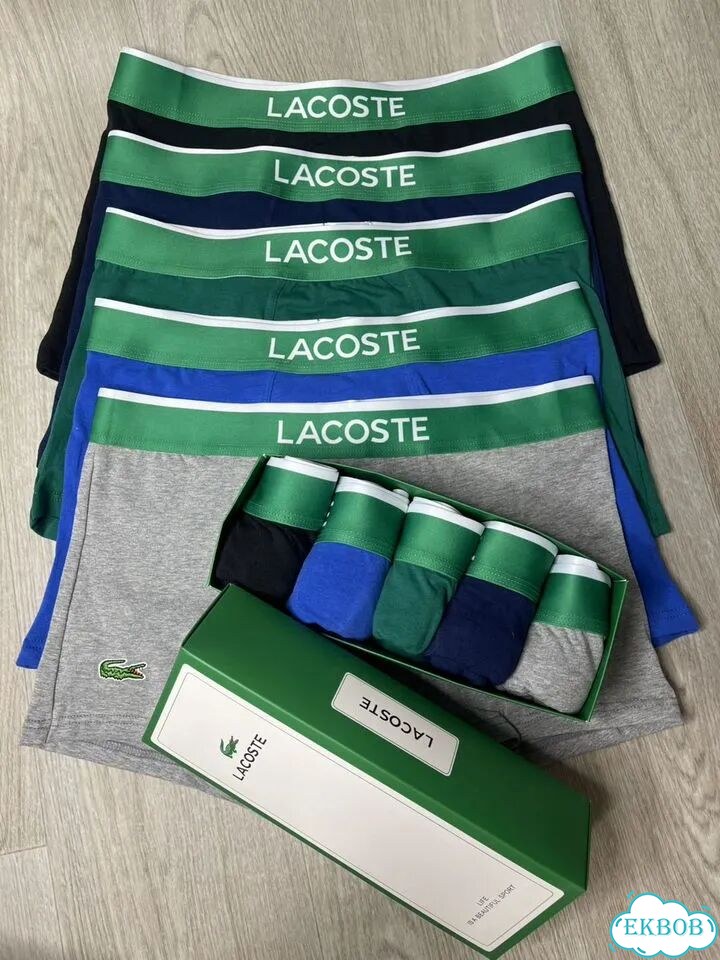 Трусы боксеры мужские Lacoste набор 5шт в коробке фото 1
